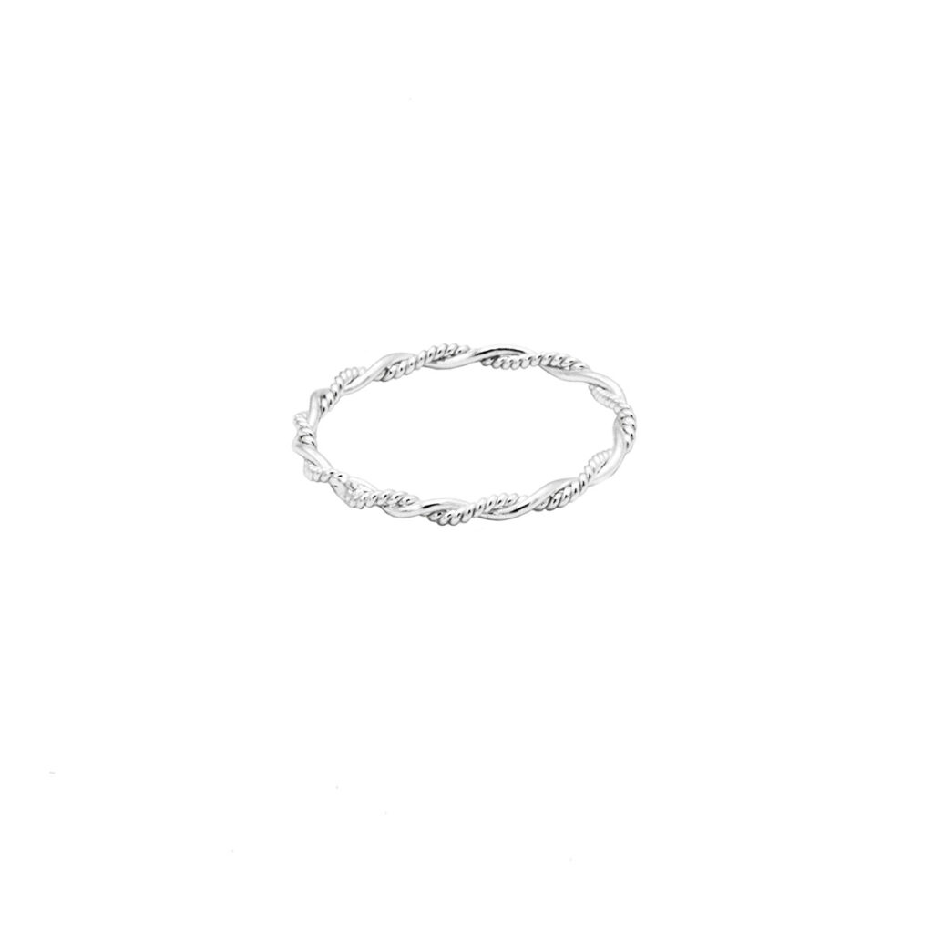 anillo enredado en plata de ley 925